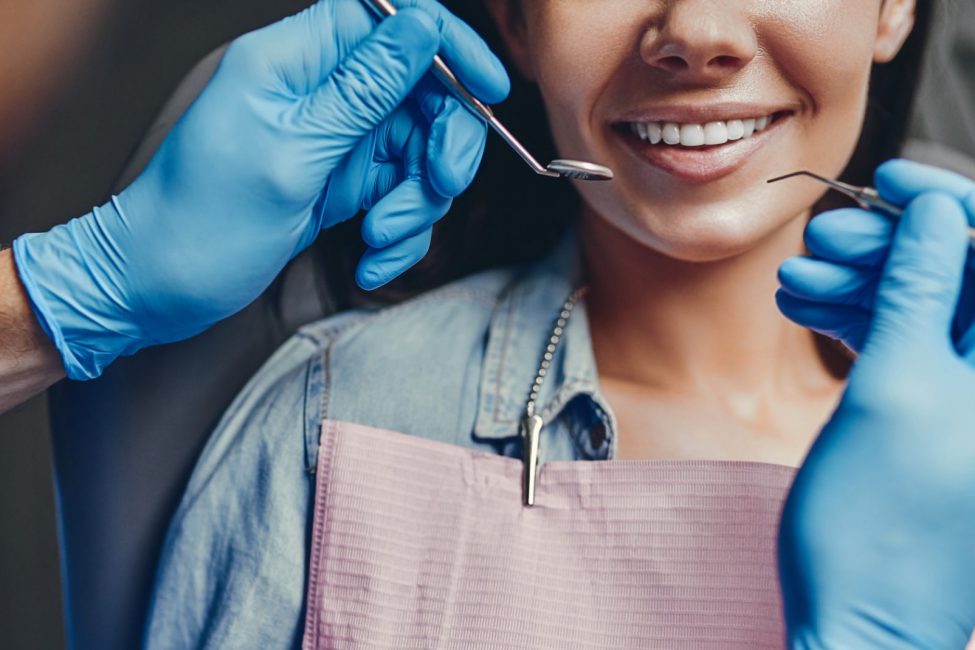 Woman in dental clinic